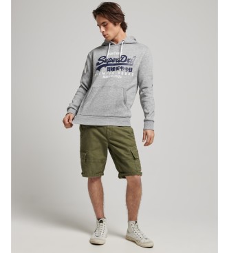 Superdry Grey Vintage Logo Hoodie