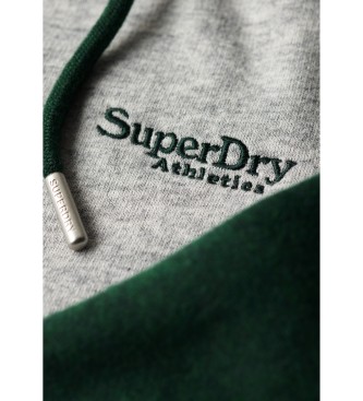 Superdry Camisola de basebol cinzenta, verde