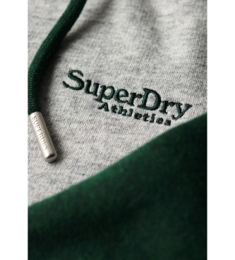 Superdry Felpa da baseball grigia e verde