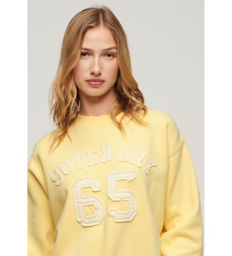 Superdry Sweatshirt ample avec appliqu Athletic yellow