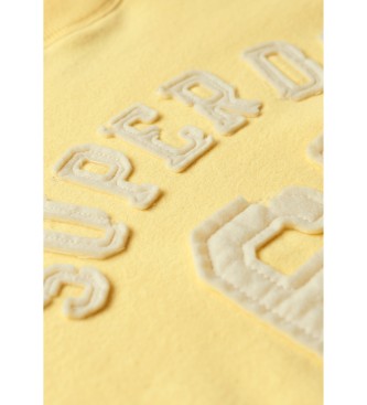 Superdry Loose sweatshirt with appliqu Athletic yellow