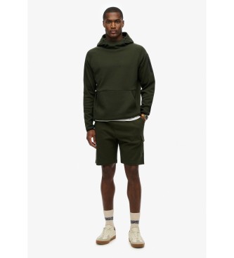 Superdry Löst sittande sweatshirt med huva och Tech-logotyp i grönt