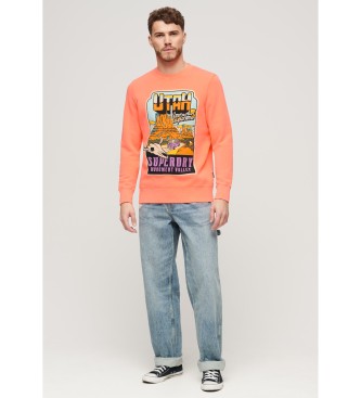 Superdry Sweatshirt Neon Travel orange