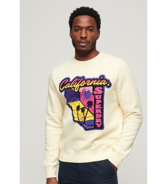 Superdry Sweatshirt Neon Travel blanc cass