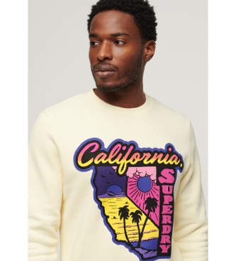 Superdry Sweatshirt Neon Travel off-white