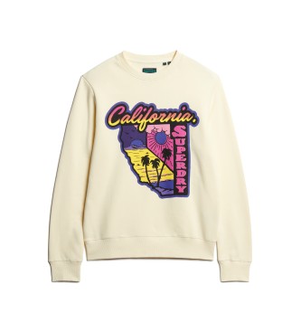Superdry Sweatshirt Neon Travel blanc cass