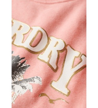Superdry Sweatshirt Travel Souvenir cor-de-rosa