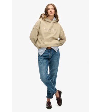 Superdry Camisola com núcleo bordado bege
