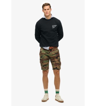 Superdry Felpa girocollo City con logo Core in nero