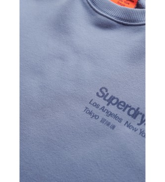 Superdry Felpa City con logo Core blu