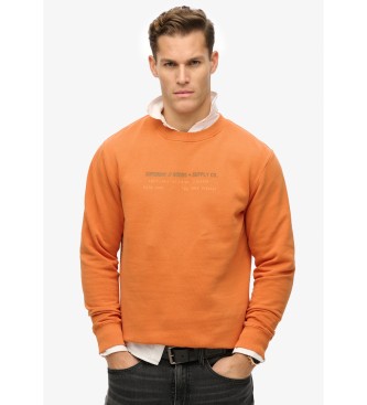 Superdry Utility Sport sweatshirt med rund halsringning orange