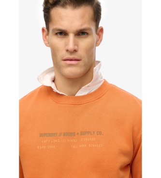Superdry Utility Sport sweatshirt med rund halsringning orange
