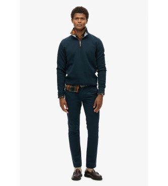 Superdry Sweatshirt piqu demi-zip Core navy