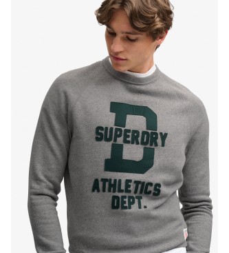 Superdry Grå Felt Applique Relaxed-sweatshirt
