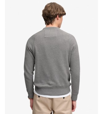 Superdry Grå Felt Applique Relaxed-sweatshirt