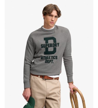 Superdry Grå Felt Applique Relaxed-sweatshirt
