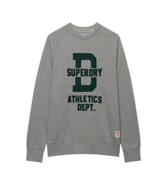Superdry Grå Felt Applique Relaxed-sweatshirt
