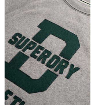 Superdry Grå Felt Applique Relaxed-sweatshirt