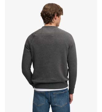 Superdry Grå Felt Applique Relaxed sweatshirt