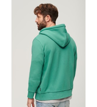 Superdry Fluorescent sweatshirt with Vintage Logo green logo