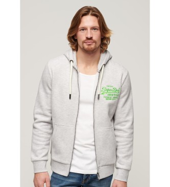 Superdry Fluorescent sweatshirt with Vintage Logo grey logo