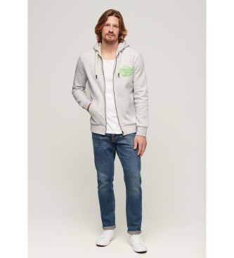 Superdry Fluorescent sweatshirt with Vintage Logo grey logo