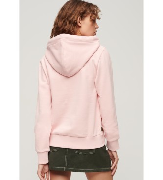 Superdry Reworked klassisk sweatshirt med huva rosa