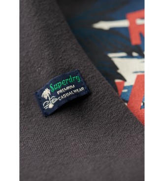 Superdry Graficzna bluza z kapturem LA czarna