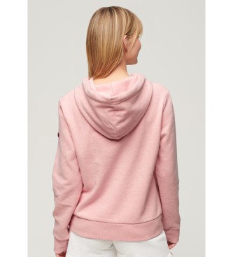 Superdry Grafisk sweatshirt med huva LA rosa