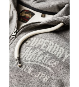 Superdry Athletic College Grafik Sweatshirt grau