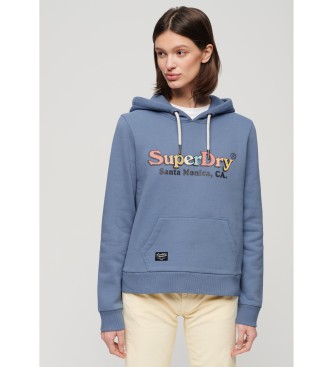 Superdry Rainbow logo sweatshirt blue