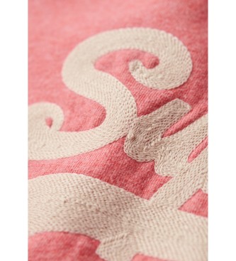 Superdry Grafisk sweatshirt med broderet logo Vintage pink