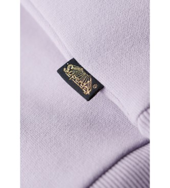 Superdry Graficzna bluza z metalicznym logo w kolorze liliowym vintage