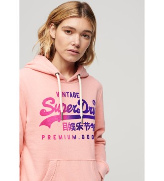 Superdry Vintage Logo-sweatshirt i en dybere nuance af pink