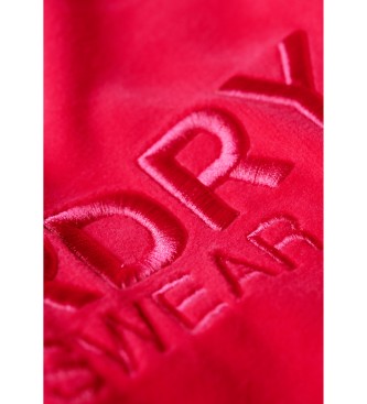 Superdry Czerwona aksamitna bluza z grafiką