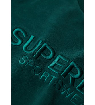 Superdry Groen fluwelen grafisch sweatshirt