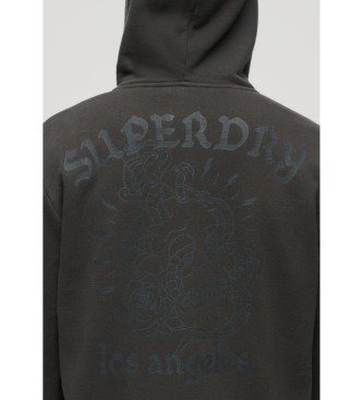 Superdry Grafisches Sweatshirt mit schwarzem Tattoo-Motiv