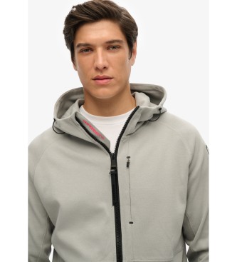 Superdry Lstsiddende httetrje med lynls og grt Tech-logo