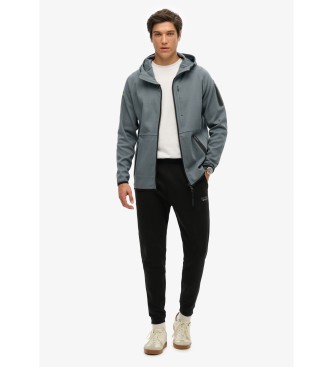 Superdry Lst sittande huvtrja med dragkedja och bl Tech-logotyp