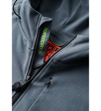 Superdry Lst sittande huvtrja med dragkedja och bl Tech-logotyp