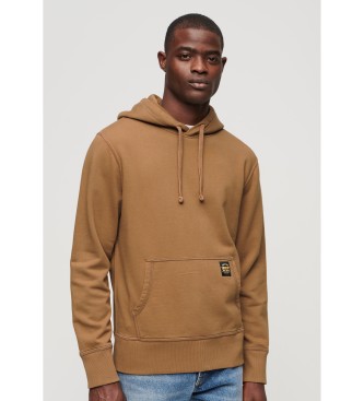 Superdry Sweatshirt med kontrastfarvede brune syninger