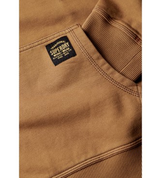 Superdry Sweatshirt med kontrastfarvede brune syninger