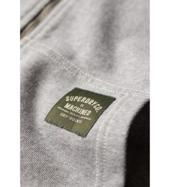 Superdry Loose-fitting hooded sweatshirt with grey zip
