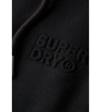 Superdry Sportswear svart trja med prglad detalj