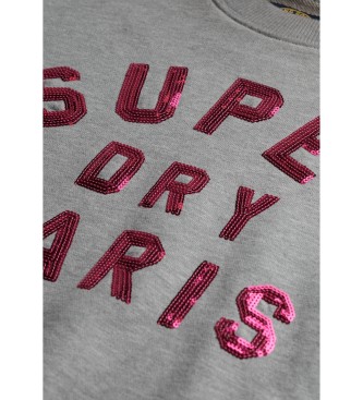 Superdry Loose sweatshirt with grey Varsity trims
