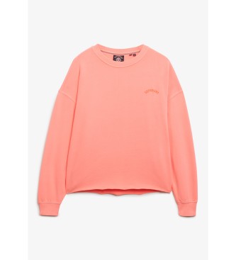 Superdry Baggy sweatshirt logo Essential roze