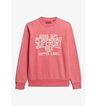 Superdry Vintage rood gewassen sweatshirt