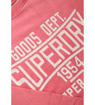 Superdry Vintage rood gewassen sweatshirt