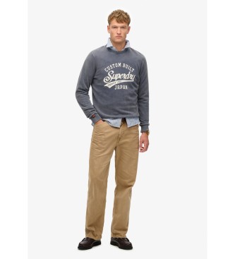 Superdry Sweat vintage bleu dlav