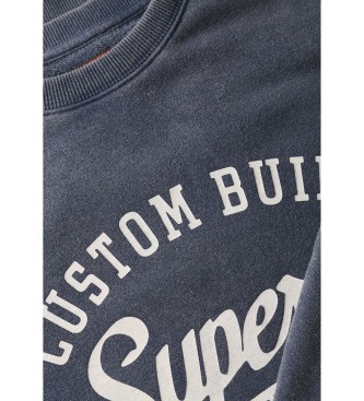 Superdry Sweat vintage bleu dlav